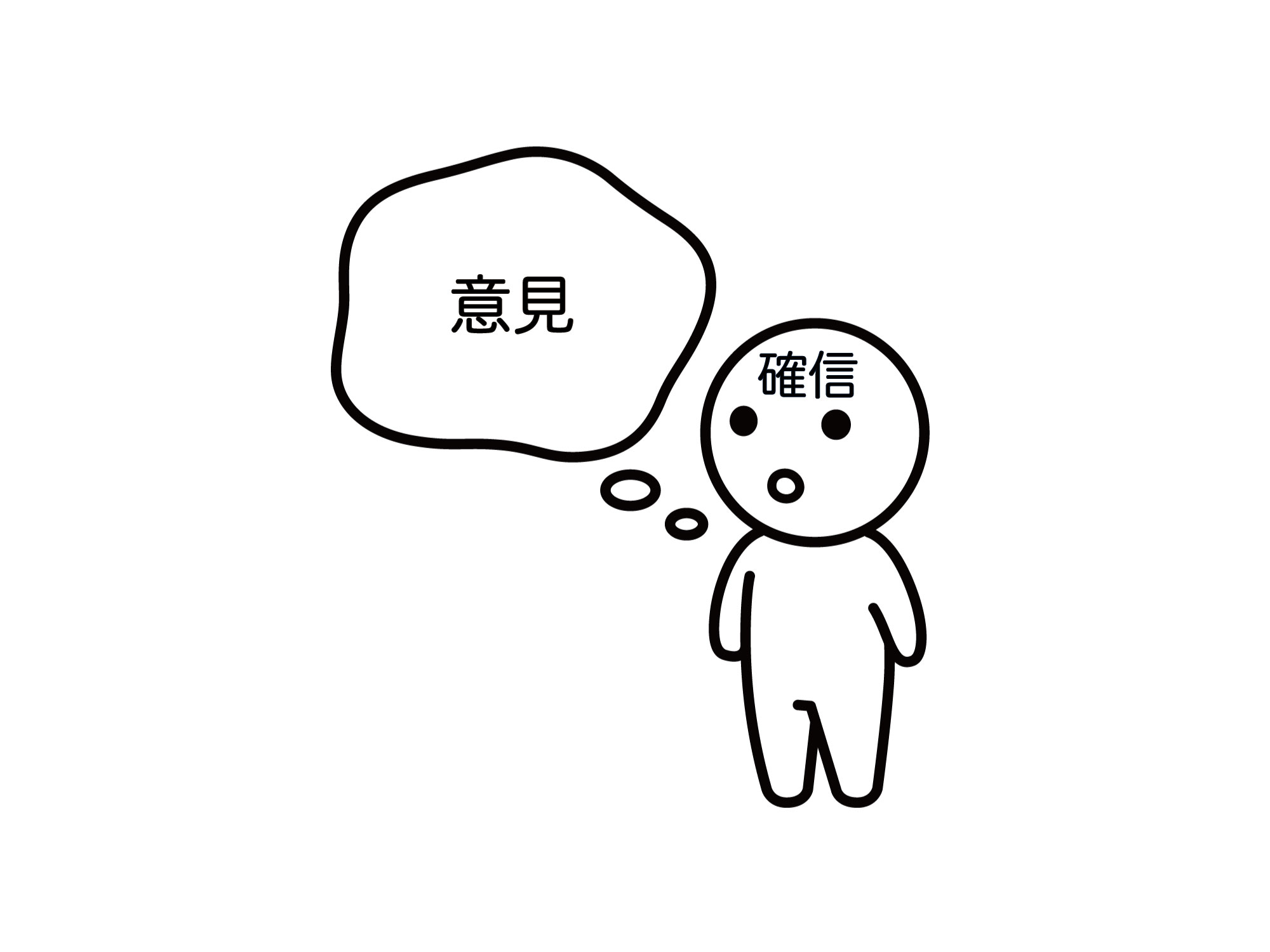 確信を持った意見